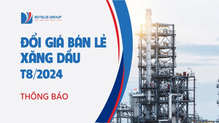 thông báo giá bán lẻ xăng dầu ngày 29.8.2024