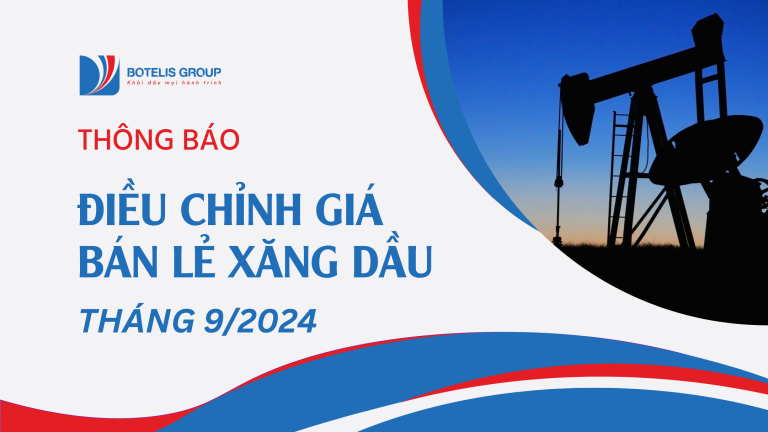 thông báo giá bán lẻ xăng dầu ngày 26.9.2024